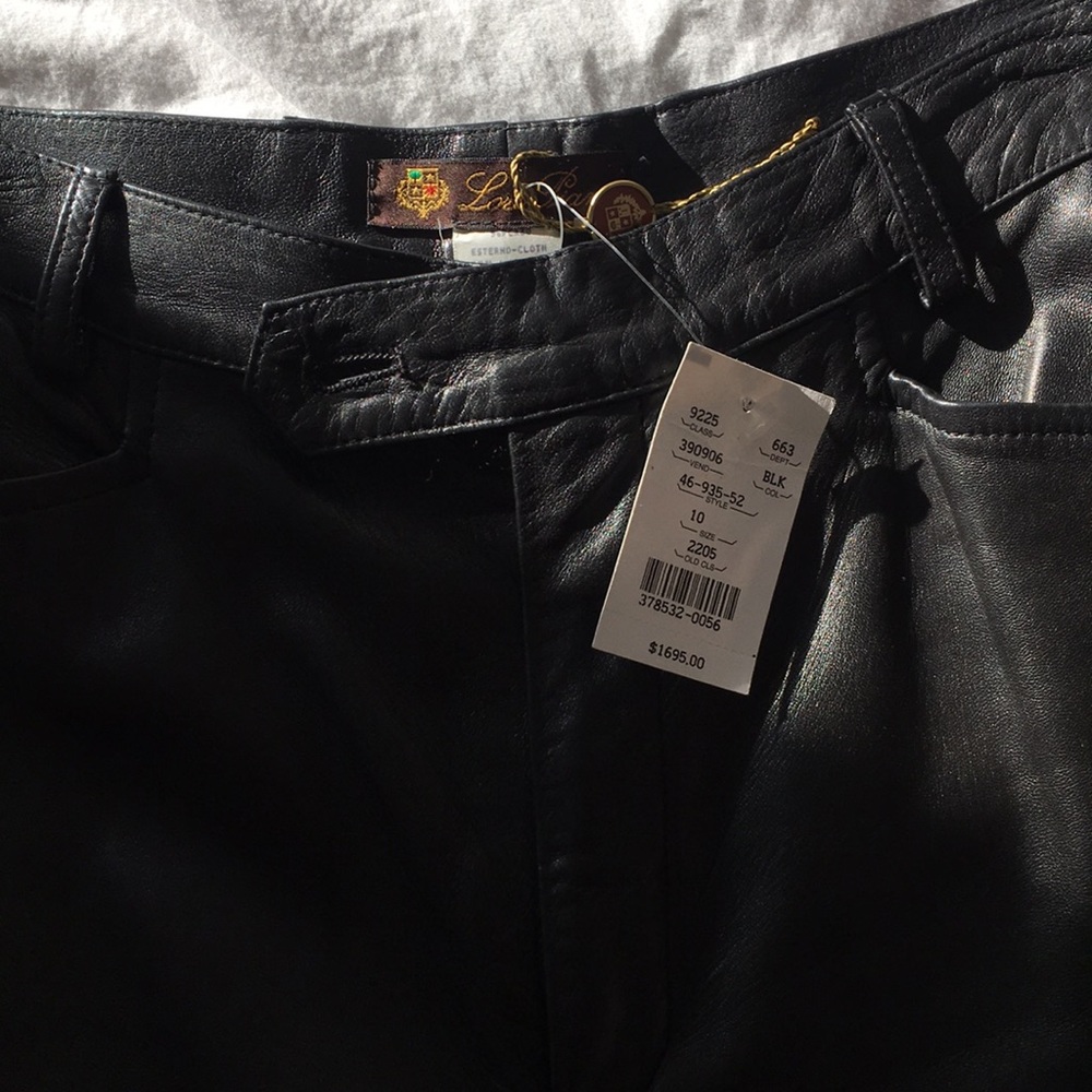 100% leather pants